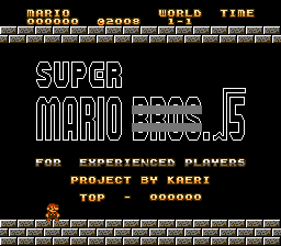 Super Mario Bros - Square Root of 5 Title Screen